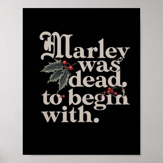 Poster Marley Était Mort Pour Commencer Avec Une Citation (Devant)