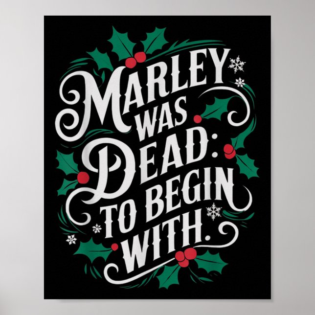 Poster Marley Was Dead_ To Begin With Funny Novelty Chris (Devant)