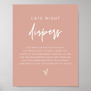 Poster MARLO Boho Blush Pink Late Night Diapeurs Jeu