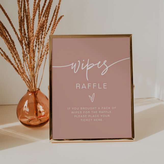 Poster MARLO Boho Blush Rose Baby Wipes Raffle Jeu (Créateur téléchargé)