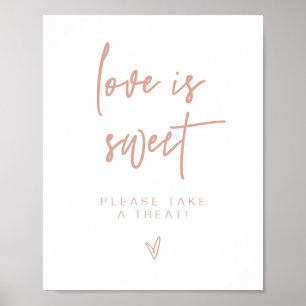 Poster MARLO Boho Blush Rose L'amour est une friandise do