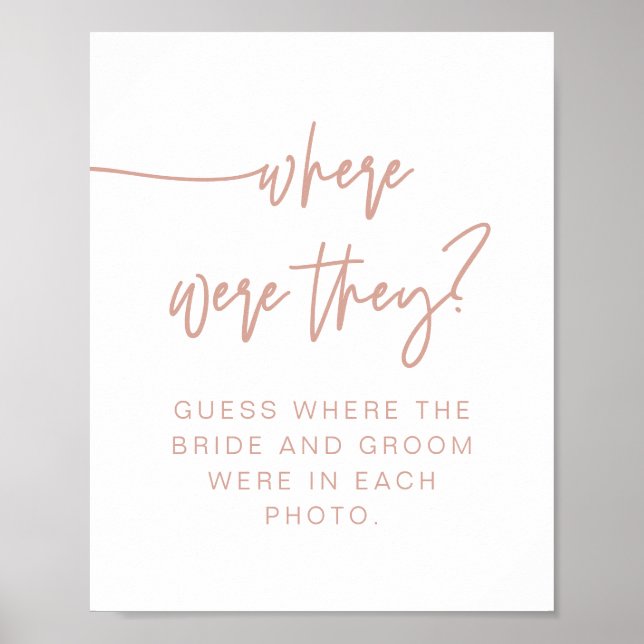 Poster MARLO Boho Blush Rose Où Étaient-Ils Signe (Devant)