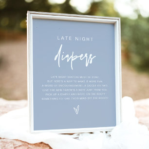 Poster MARLO Boho Dusty Blue Late Night Diapers Jeu