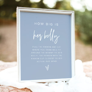 Poster MARLO Boho Dusty Blue Quelle taille a son ventre J