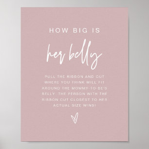 Poster MARLO Boho Dusty Rose Quelle taille a son ventre J