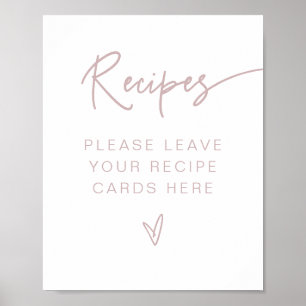 Poster MARLO Boho Rose Poussiéreux Rose Mariage Fête de R