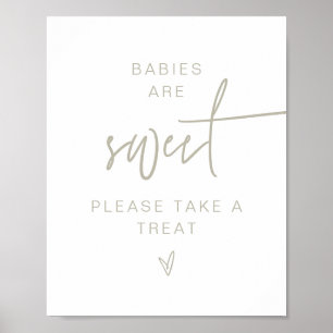 Poster MARLO Boho Sage Green Baby Are Sweet Sign