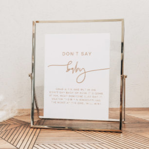 Poster MARLO Boho Terre Toned Beige Ne pas dire Baby Sign