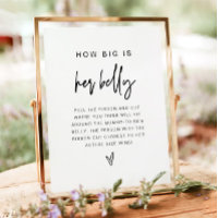 MARLO Bold Modern How Big is Her Belly Game Poste