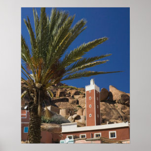 Poster MAROC, Anti Atlas, TAFRAOUTE Zone : ADAI, Rouge