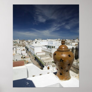Poster MAROC, Côte Atlantique, ESSAOUIRA : Vue élevée