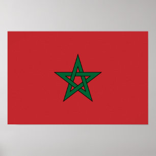 Poster Maroc - Drapeau marocain