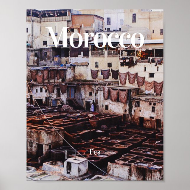Poster Maroc | Fès | Voyage au Maroc | Voyage Maroc (Devant)