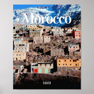 Poster Maroc   Imlil   Voyage au Maroc   Cadeaux marocain