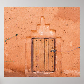 Poster Marocain Traditionnel Texture De Fenêtre En Bois