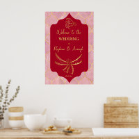 Maroon or mariage hindou signe de bienvenue Ganesh