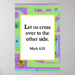 Poster Marque 4:35 Décal Floral Ethnic Print Green Purple