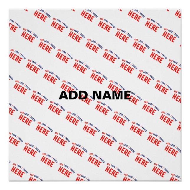 POSTER MARQUE BLANCHE VERIFIEE MODERNE PERSONNALISABLE DE (Devant)