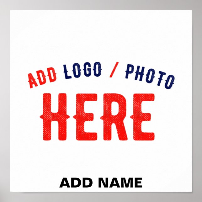 POSTER MARQUE BLANCHE VÉRIFIÉE PERSONNALISABLE MODERNE ET (Devant)