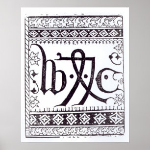 Poster Marque de l'impression de William Caxton