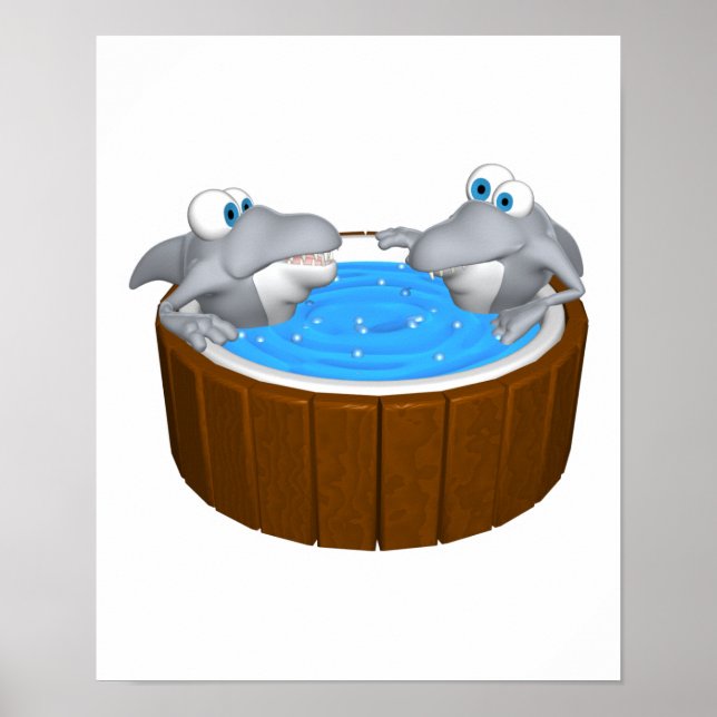 Poster marques dans le bain à remous (Devant)