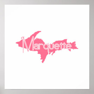 Poster Marquette, péninsule de stimulant du Michigan