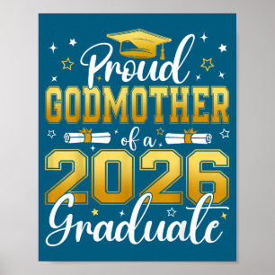 Poster Marraine fière Classe 2026 Diplômée Conception de 
