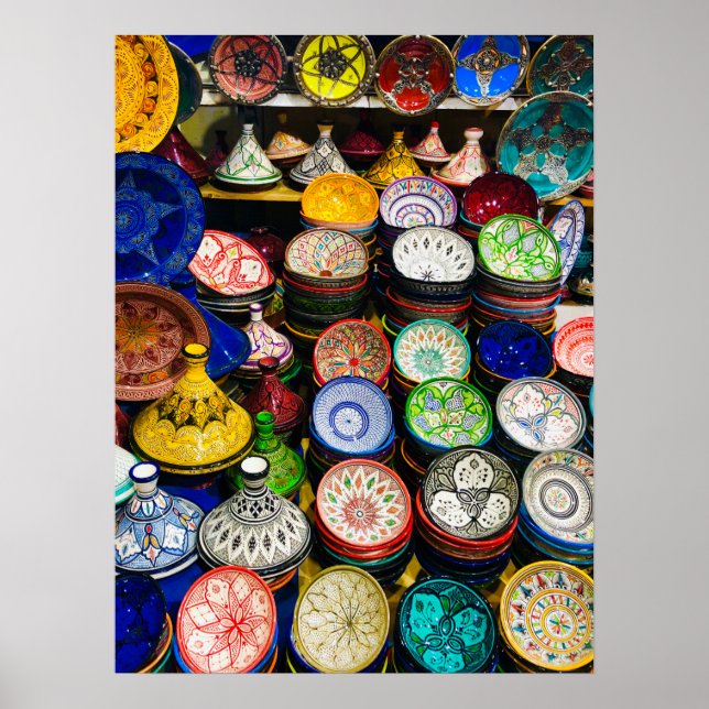 Poster Marrakech, Poterie marocaine (Devant)