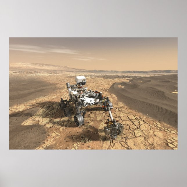 Poster Mars 2020 Rover Sur La Surface De Mars. (Devant)