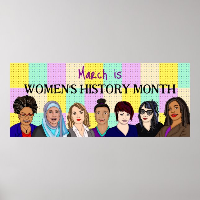 Poster Mars est le Mois de l'histoire des femmes (Devant)