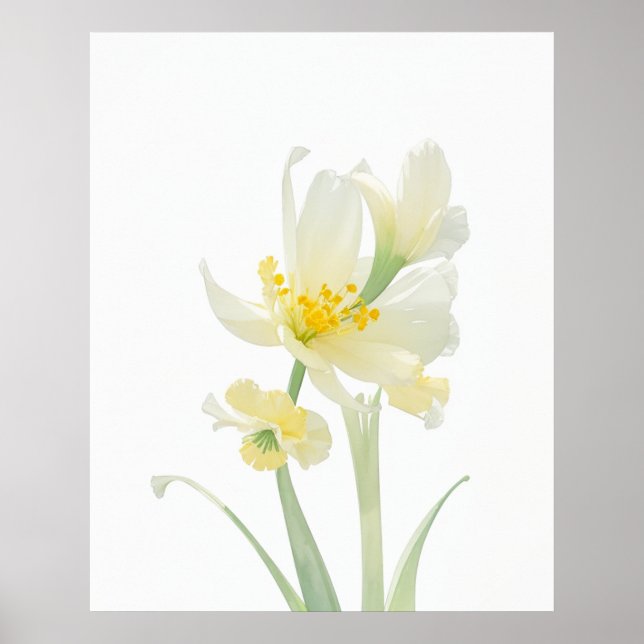 Poster Mars Jonquil Fleur de naissance (Devant)