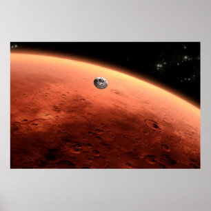 Poster Mars Science Laboratory approchant Mars.