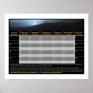 Poster Mar's Sunset: Gale Crater