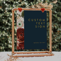 Marsala Autumn Floral | Carte marine et cadeaux pe