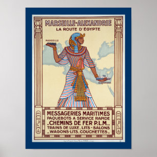 Poster Marseille - Alexandrie ~ La Route D'Egypte
