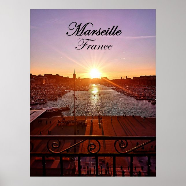 Poster Marseille Vieux Port France Photo 192 (Devant)