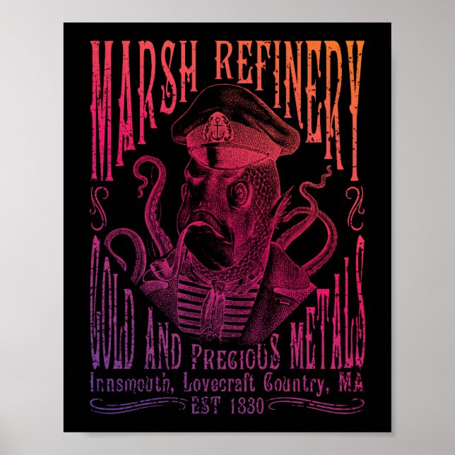 Poster Marsh Refining Company Innsmouth Lovecraft (Devant)