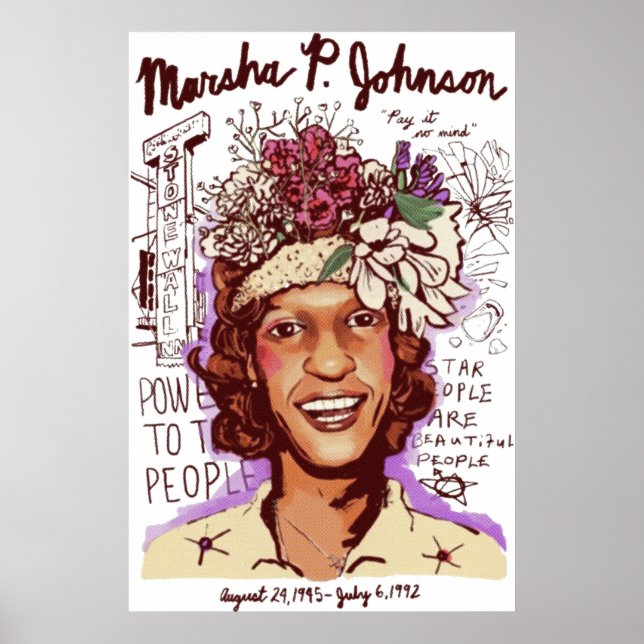 Poster Marsha P Johnson (Devant)
