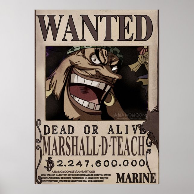Poster Marshall D Enseigner la prime Recherchée (Devant)