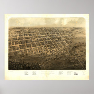 Poster Marshall, Michigan (1868)