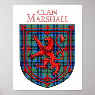 Poster Marshall Tartan Scottish Plaid Lion Rampant