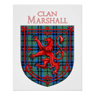 Poster Marshall Tartan Scottish Plaid Lion Rampant
