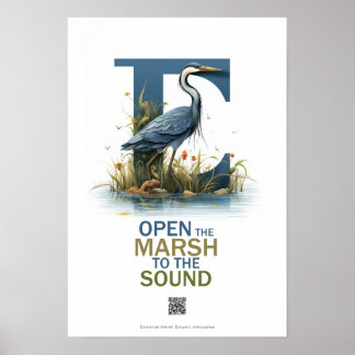 Poster Marshian Heron ouvre l'affiche sonore QR