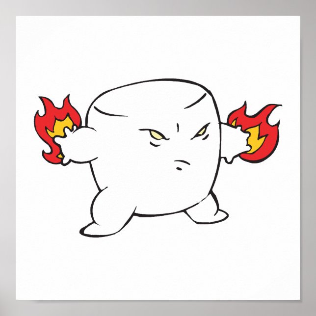 Poster marshmallow rôti (Devant)