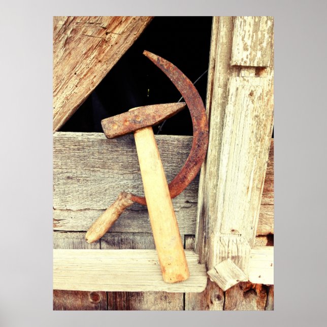 Poster Marteau Et Faucille - Symbole Communiste (Devant)