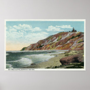Poster Martha's Vineyard, Gay Head Cliffs View