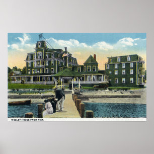 Poster Martha's Vineyard, Pier View of the Wesley House