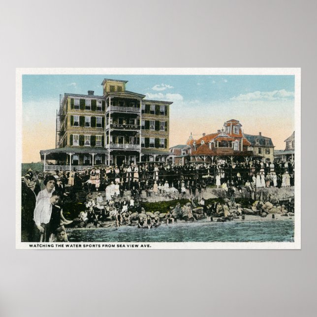 Poster Martha's Vineyard, Vue sur Sea View Avenue (Devant)