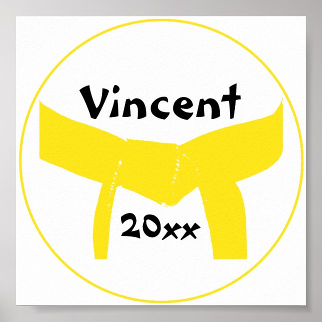 Poster Martial Arts Ceinture Jaune (Devant)