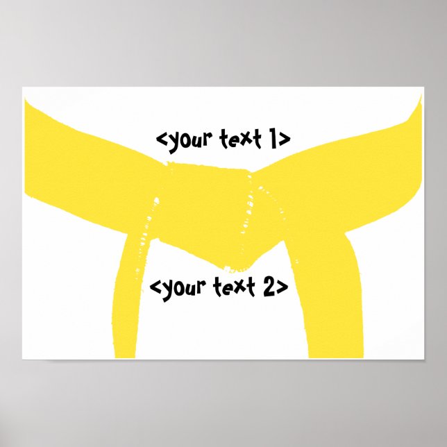 Poster Martial Arts Ceinture Jaune (Devant)